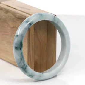 Natural Burmese Blue-green Jadeite Jade Bangle Bracelet (59.40mm)#T025