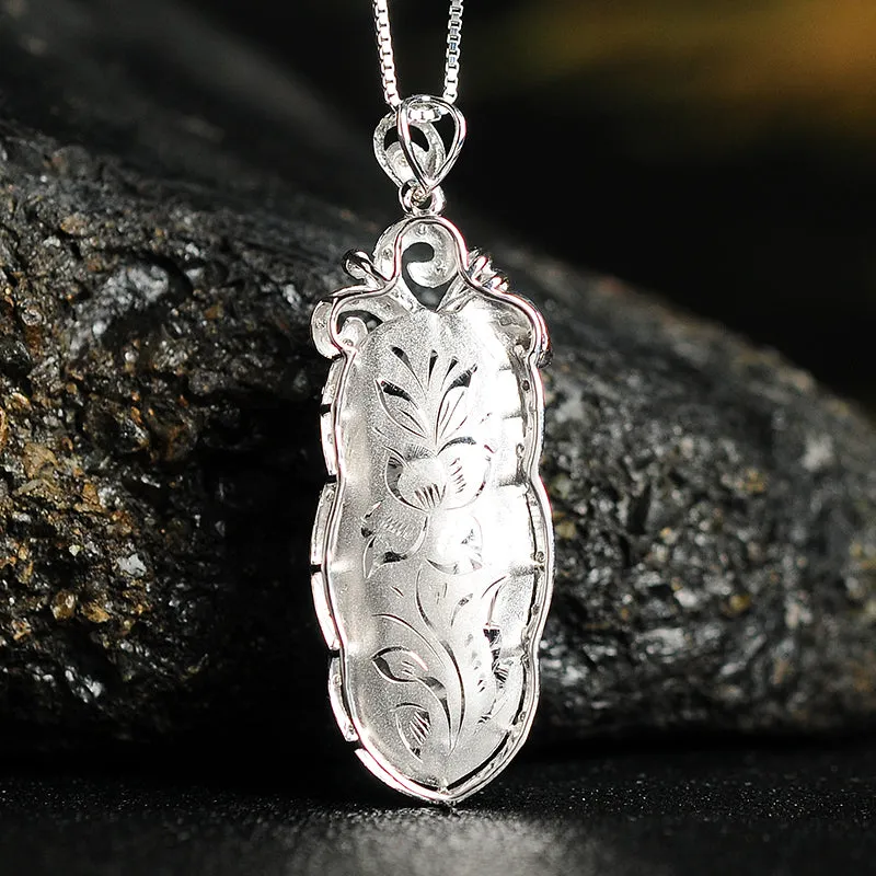 Natural Jade Pendant Jadeite Gold Pendant PT72