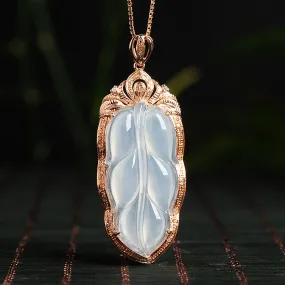 Natural Jade Pendant Jadeite Gold Pendant PT77