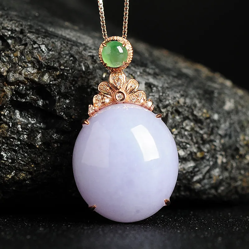 Natural Jade Pendant Jadeite Gold Pendant PT81