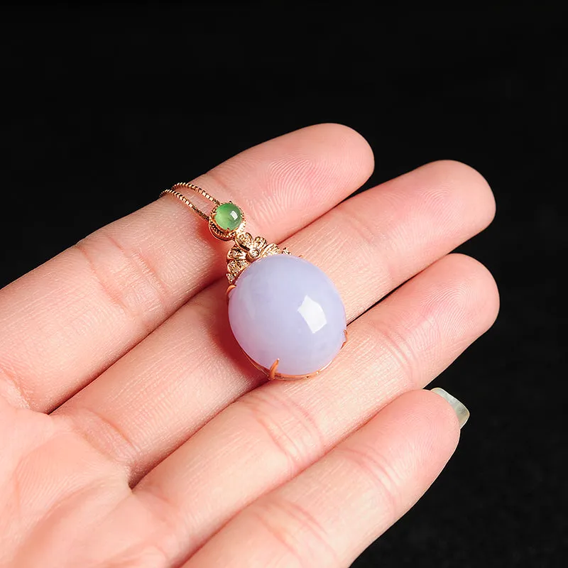 Natural Jade Pendant Jadeite Gold Pendant PT81