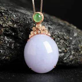 Natural Jade Pendant Jadeite Gold Pendant PT81