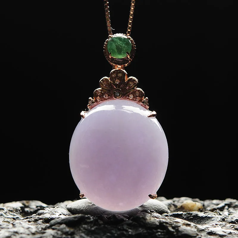 Natural Jade Pendant Jadeite Gold Pendant PT81