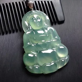 Natural Jade Pendant Jadeite Guan Yin Pendant PT405
