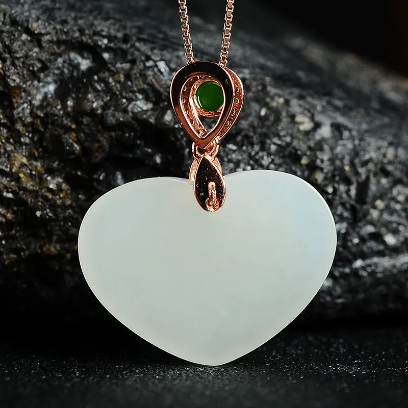 Natural Jade Pendant Nephrite Silver Pendant PT183