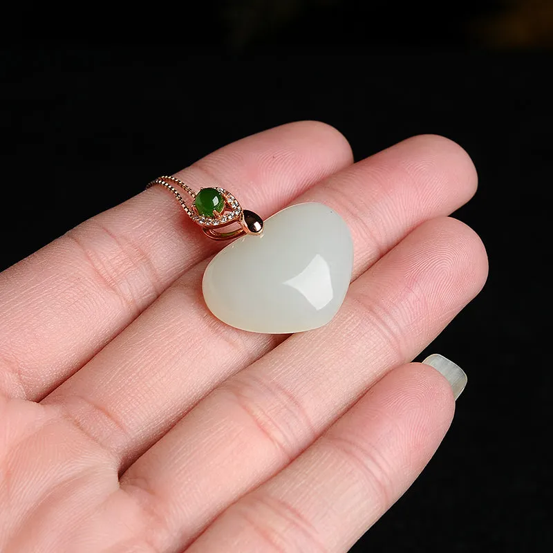 Natural Jade Pendant Nephrite Silver Pendant PT183