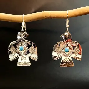 Navajo Thunderbird Dangle Earrings