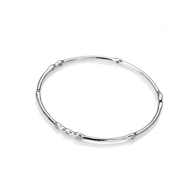 Nettare Stainless steel Silver Plated Bangle EB076