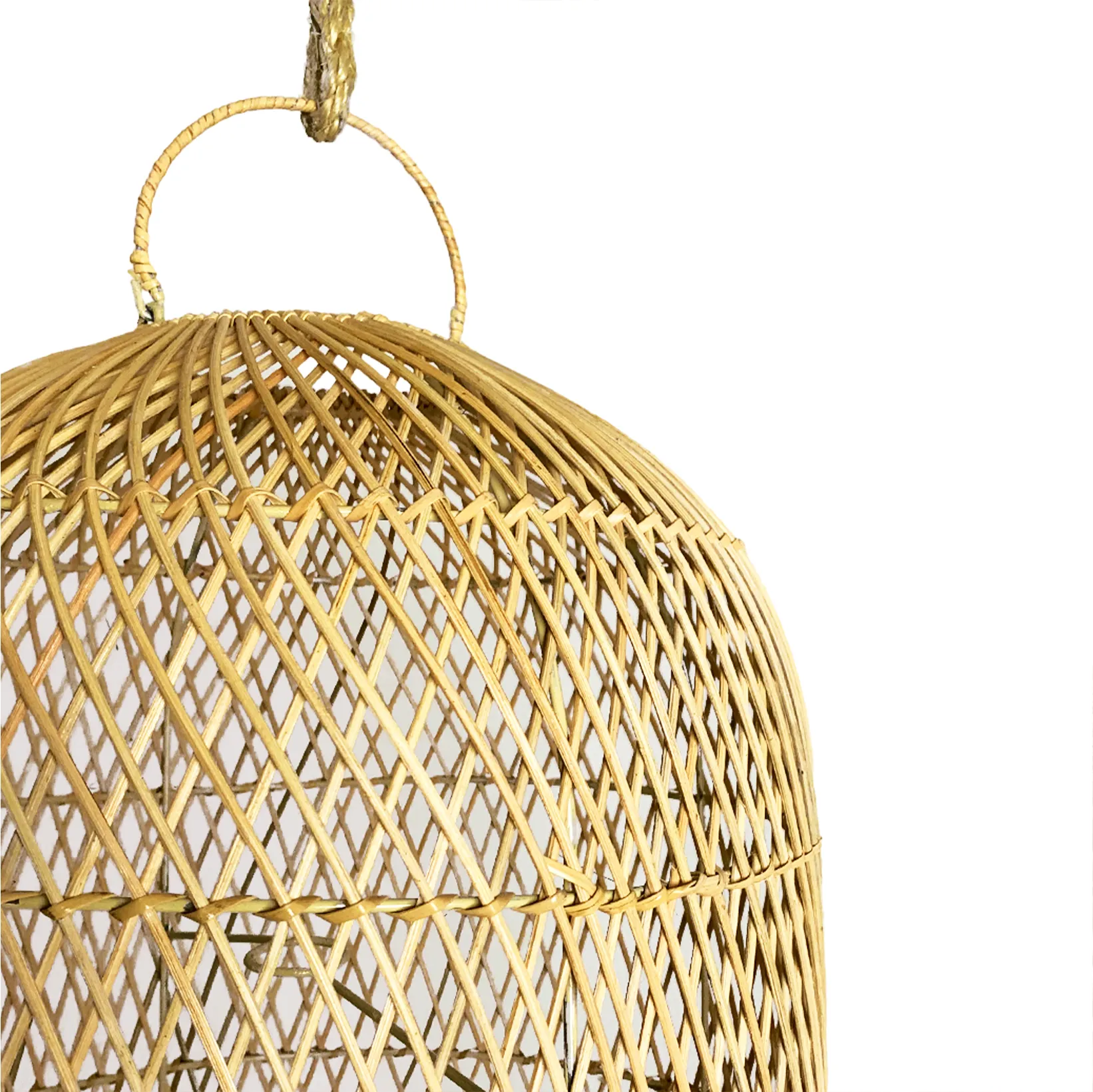 'Occi' Rattan Shaggy Pendant, Natural