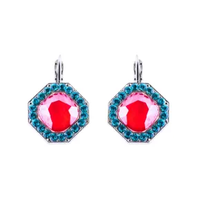 Octagon Cluster Leverback Earrings in "Rainbow Sherbet" *Preorder*