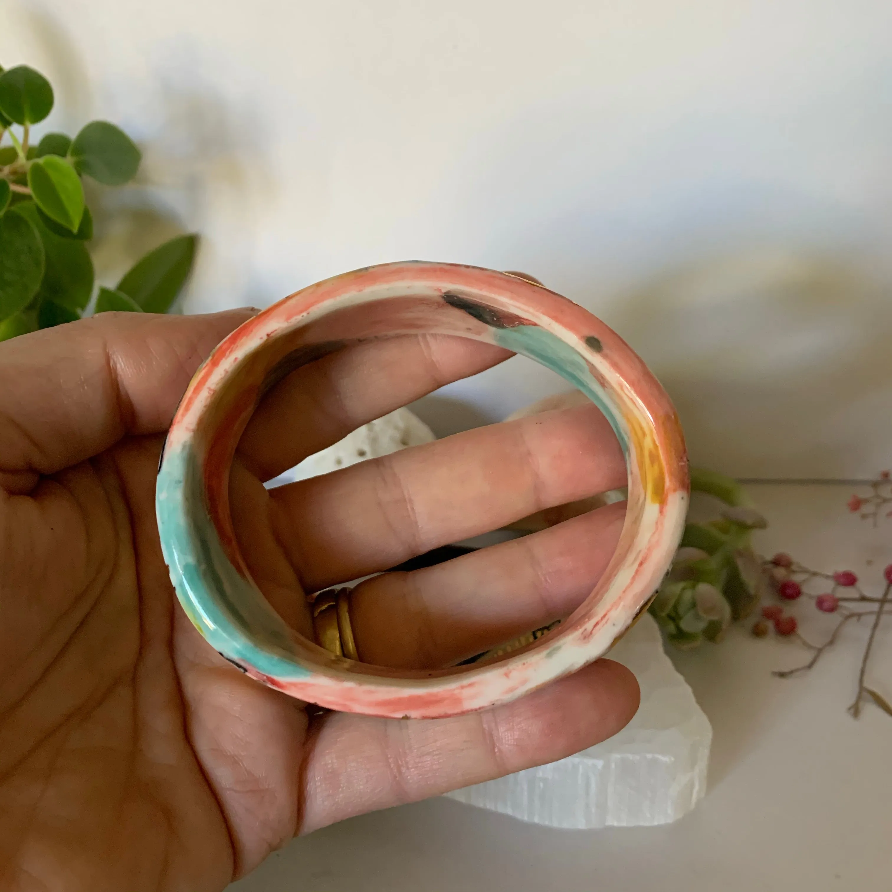 One  ‘stars and cells’ porcelain bangle