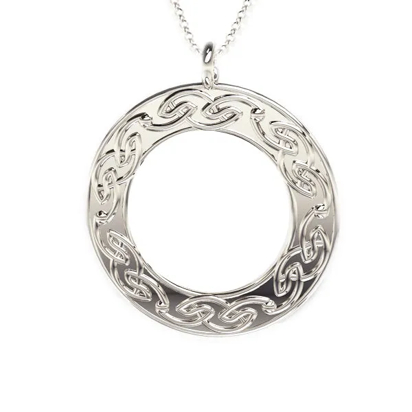 Open Celtic Flow Round Pendant