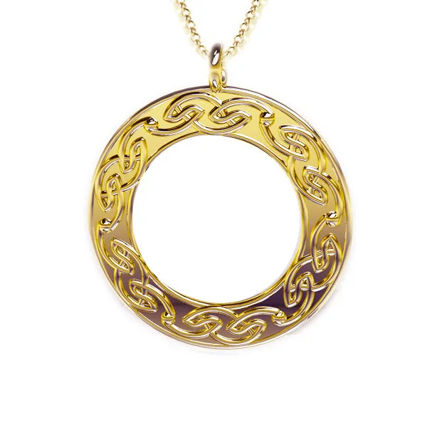 Open Celtic Flow Round Pendant
