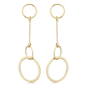 Open Circle Dangle Earrings