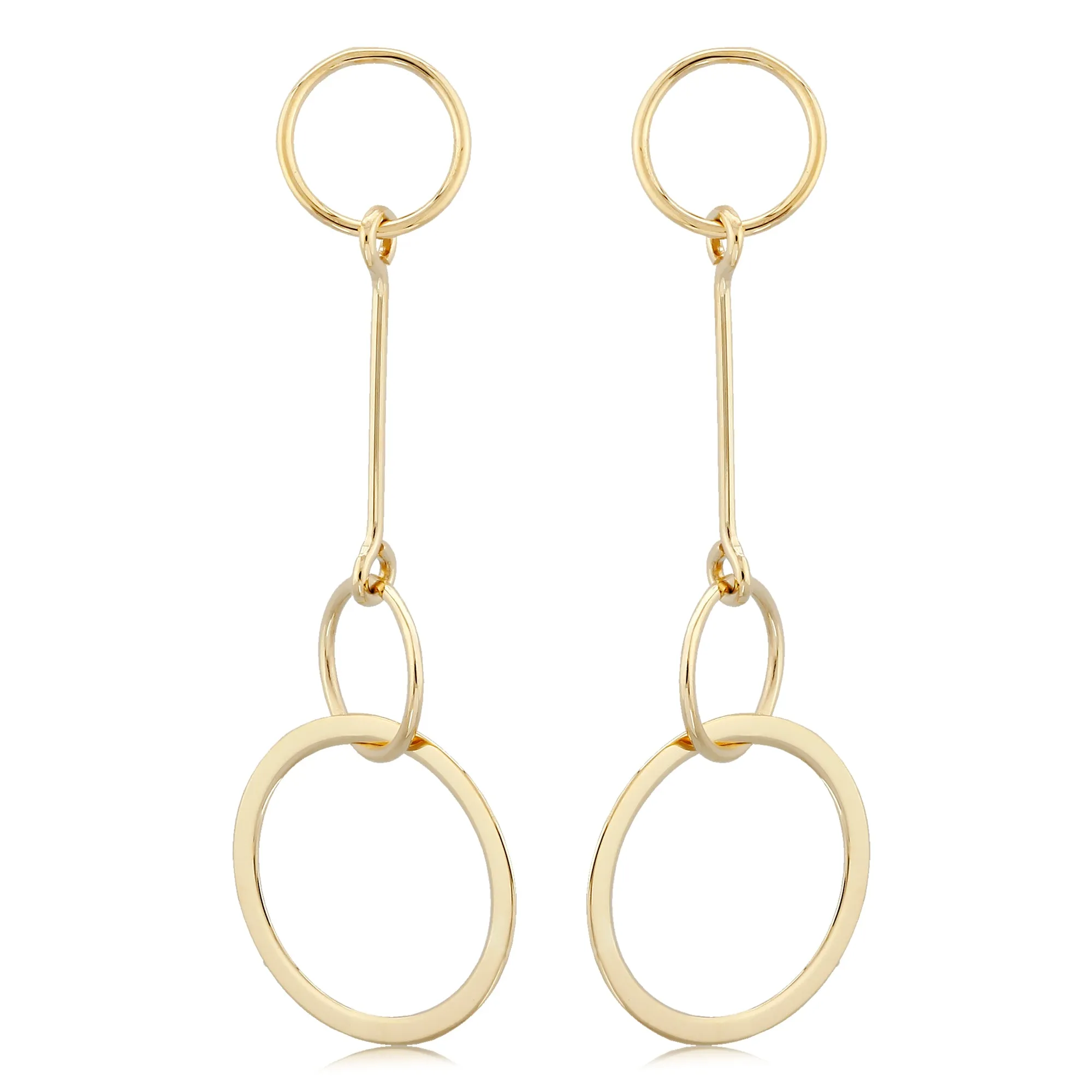 Open Circle Dangle Earrings