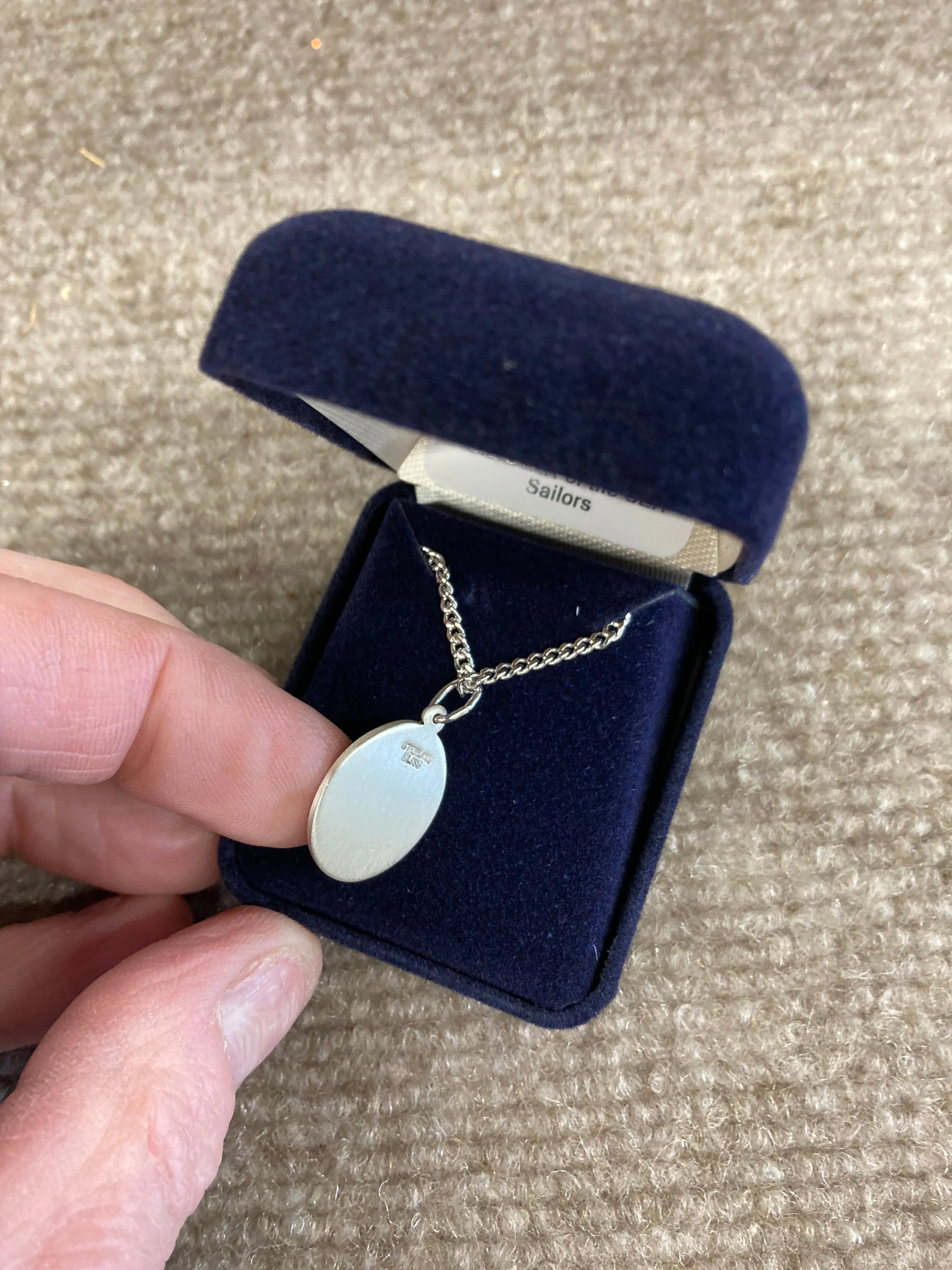 Our Lady Star Of The Sea Silver Pendant And Chain