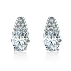 Oval AAA Zircon Stud Earrings