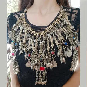 Oversized Necklace Embellished with Fish Motifs