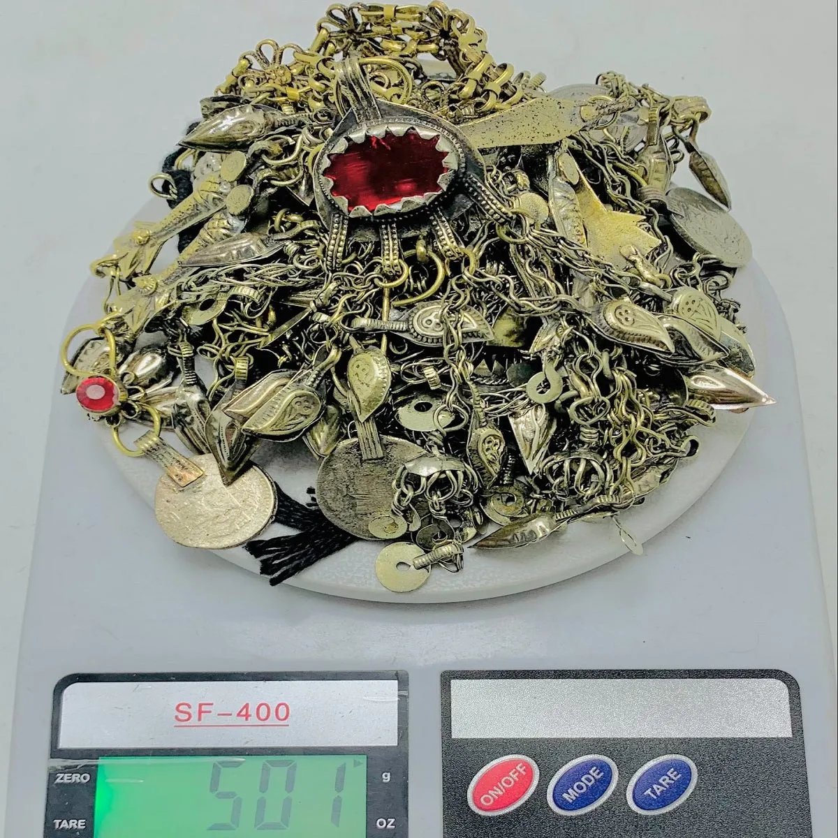 Oversized Necklace Embellished with Fish Motifs