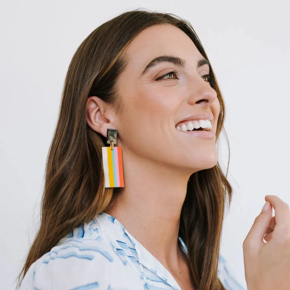 Paradise Striped Cabana Earrings