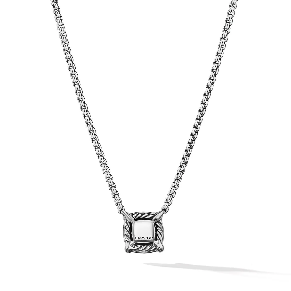 Pave Bezel Pendant Necklace with Amethyst and Diamonds