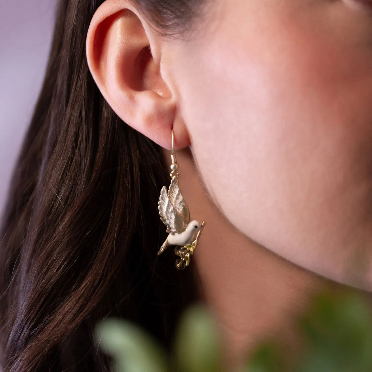 Peace dove Drop earrings