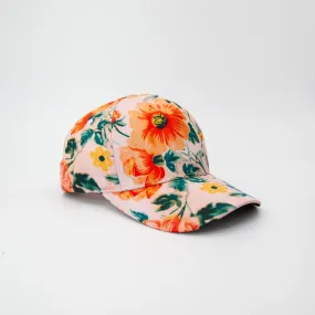 Peach Flowers Snapback Cap