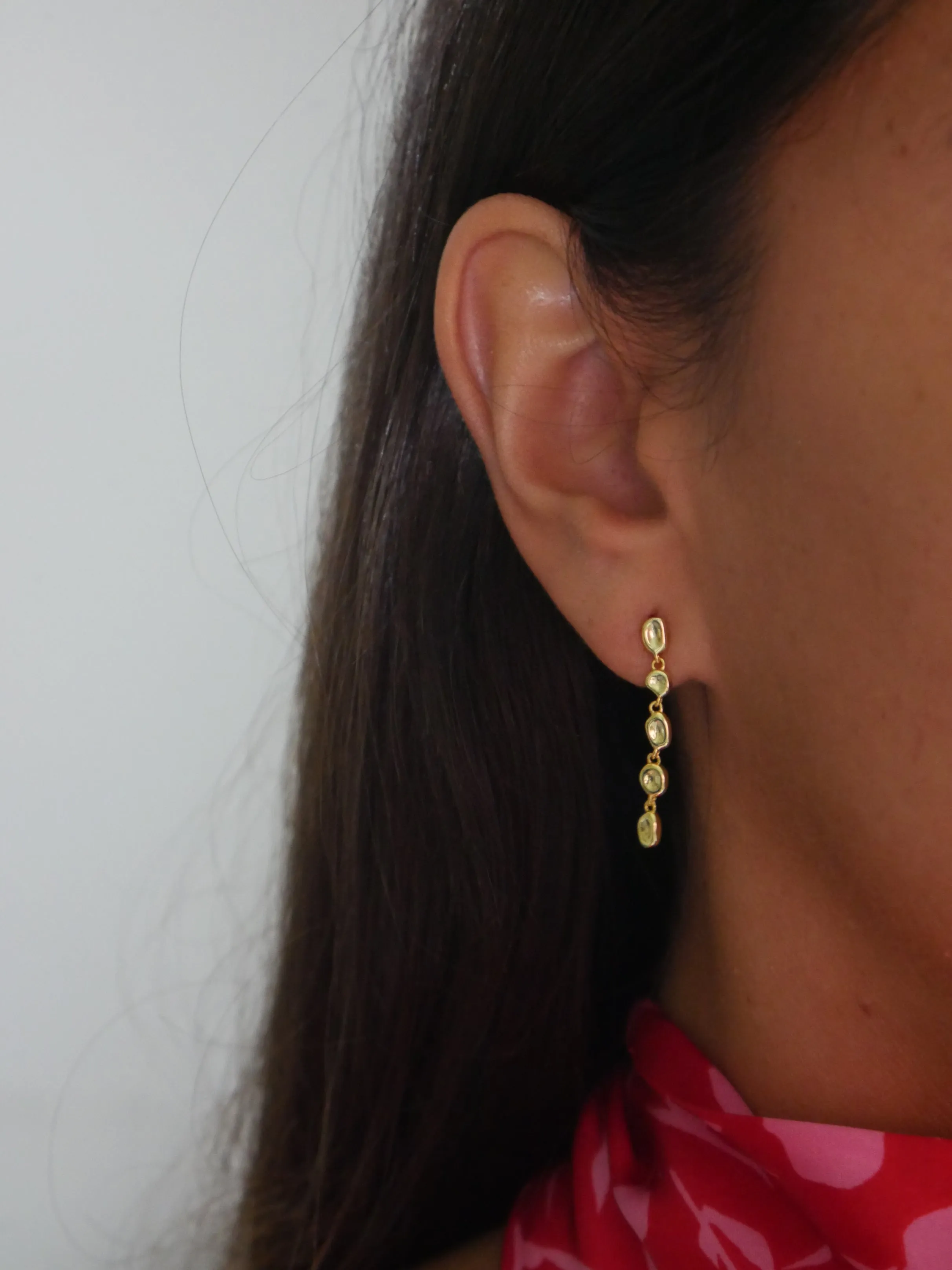 Pebble Dangly Earrings .925 Sterling Silver Waterproof Hypoallergenic Luxury Statement Earrings