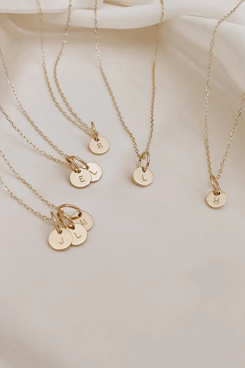 Petite Initial Pendant - 9ct Gold