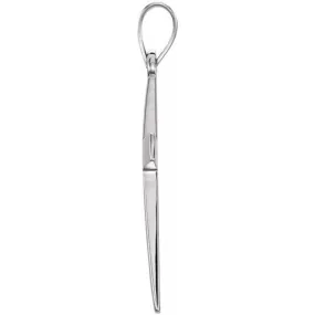 Platinum 20x13.7 mm Cross Pendant