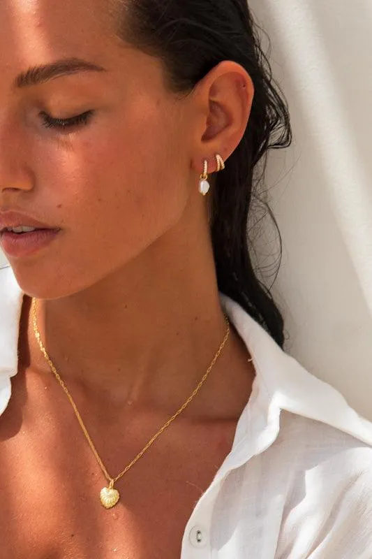 Positano Pearl Hoops