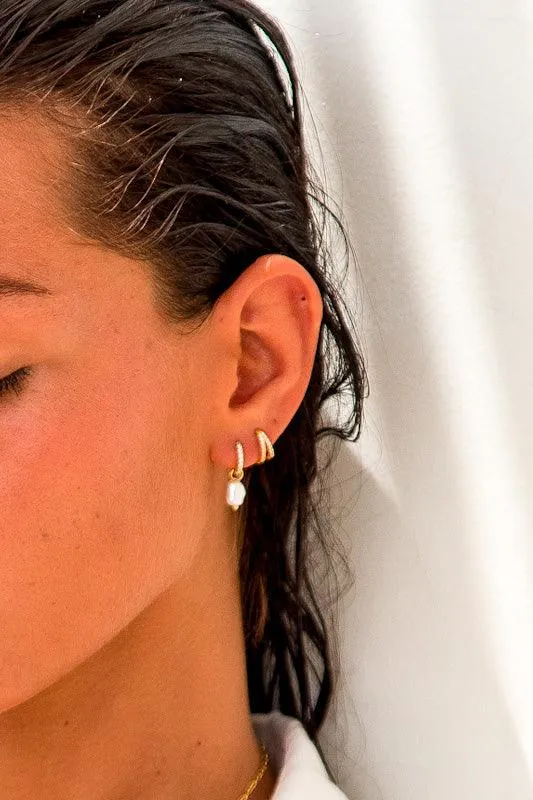 Positano Pearl Hoops
