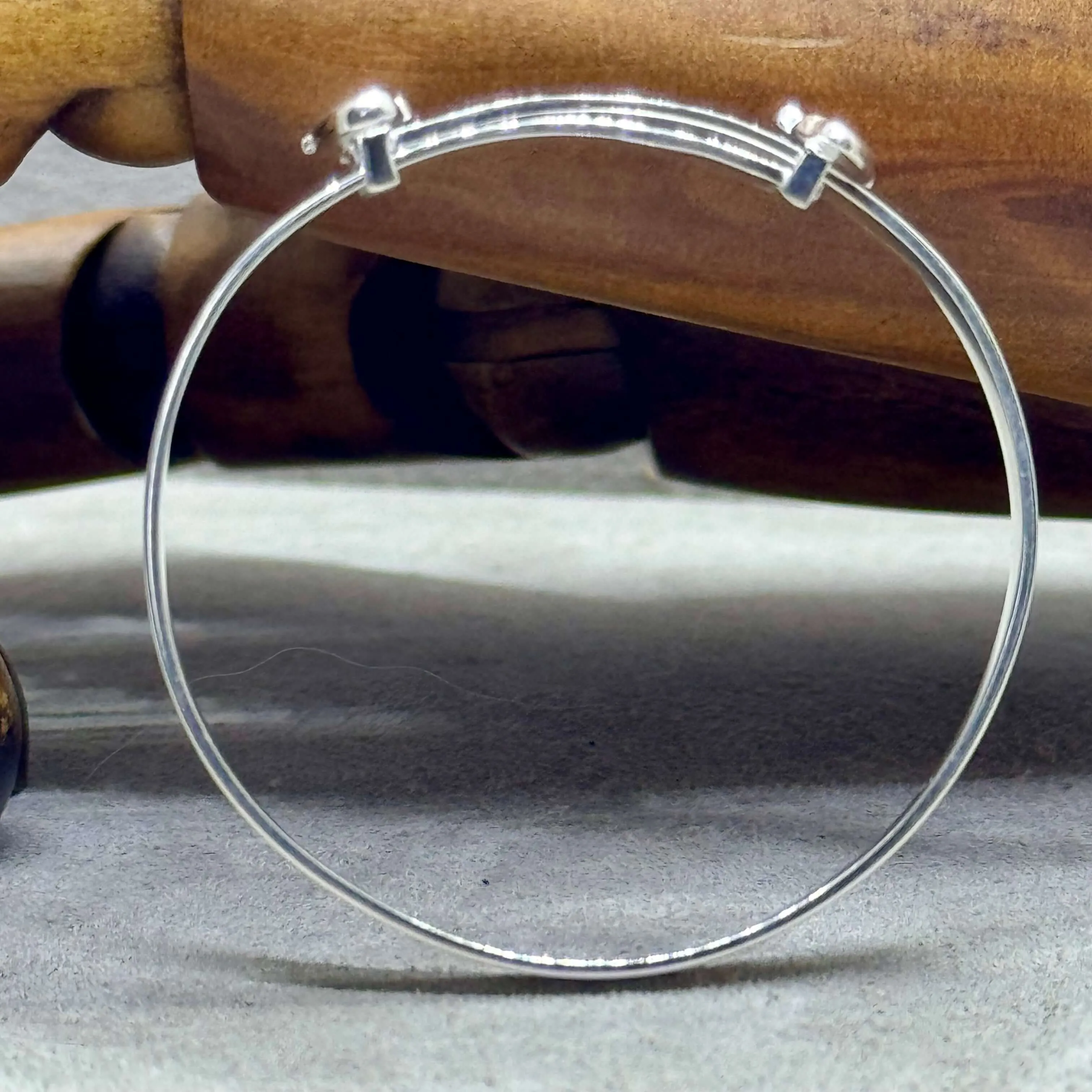 Precious Moments - Sterling Silver Expandable Baby Bangle With Foot Design.