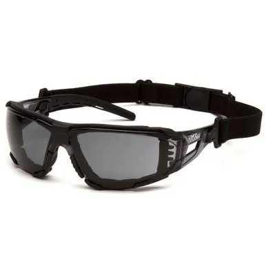 Pyramex Fyxate Safety Glasses, Black, H2MAX Anti-Fog w/Foam (12/box)