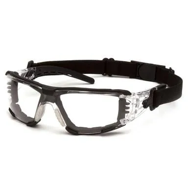 Pyramex Fyxate Safety Glasses, Black, H2MAX Anti-Fog w/Foam (12/box)