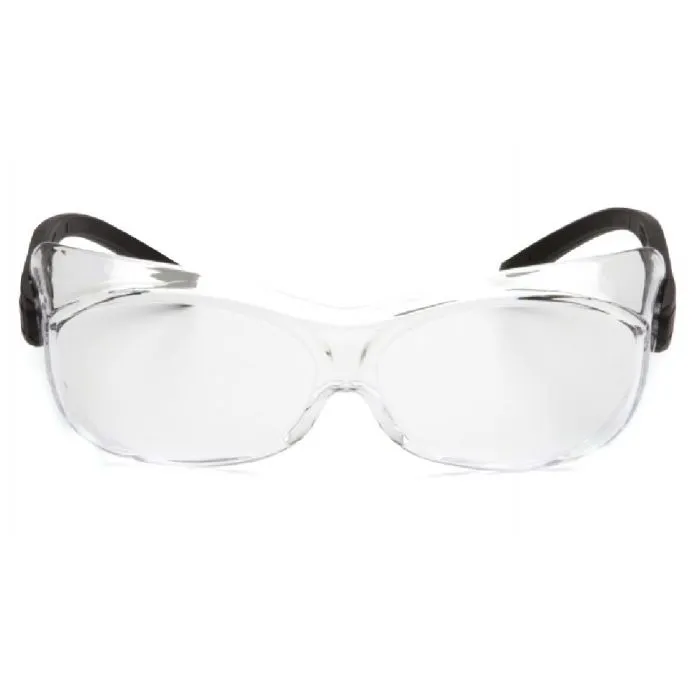 Pyramex OTS S3510STJ Safety Glasses, Clear Anti Fog Lens, Black Temples, One Size, 1 Each