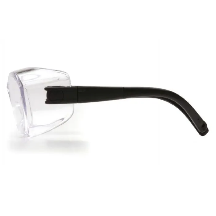 Pyramex OTS S3510STJ Safety Glasses, Clear Anti Fog Lens, Black Temples, One Size, 1 Each