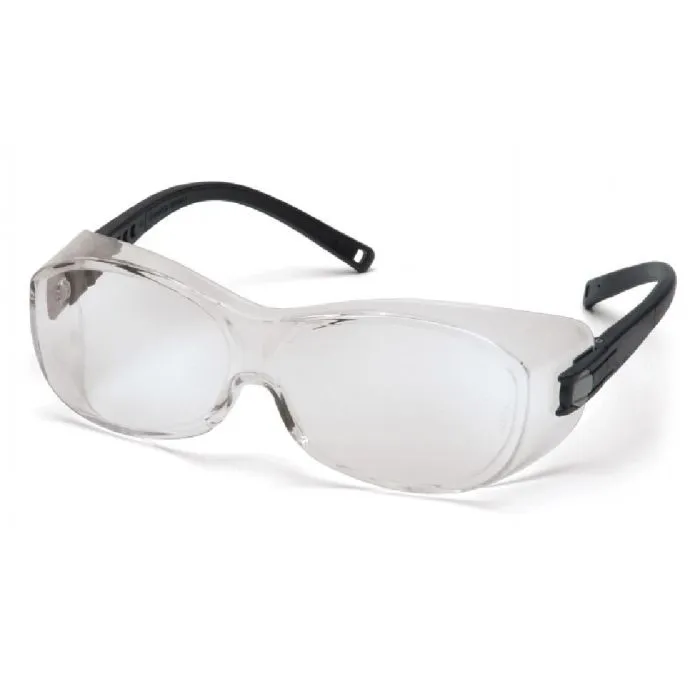 Pyramex OTS S3510STJ Safety Glasses, Clear Anti Fog Lens, Black Temples, One Size, 1 Each
