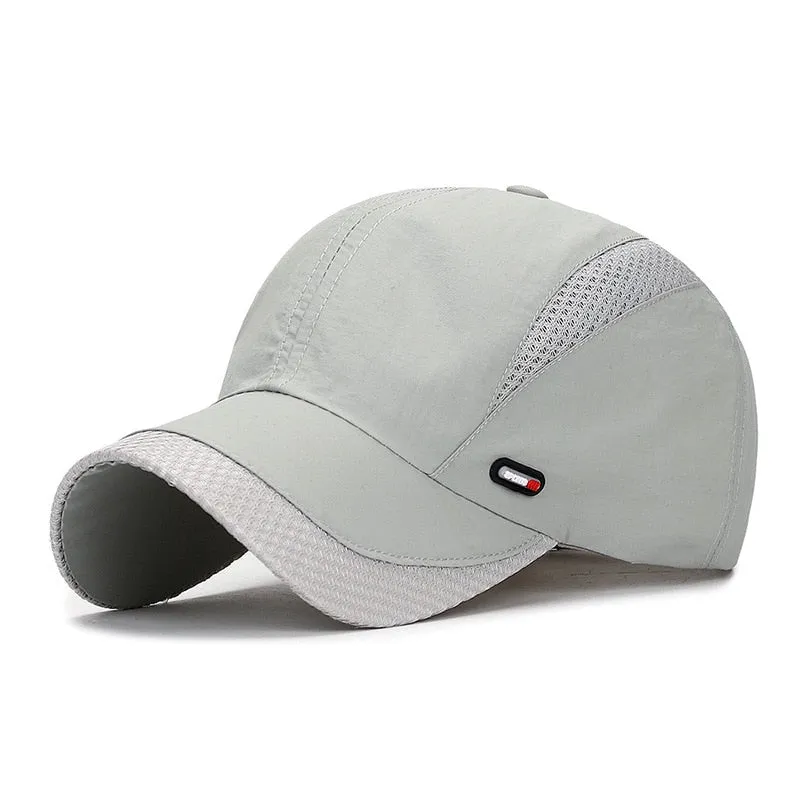 Quick-dry Sports Baseball Cap Women Snapback Sunhat Mesh Breathable Men Outdoor Fishing Running Hip Hop Baseball Hats Casquette