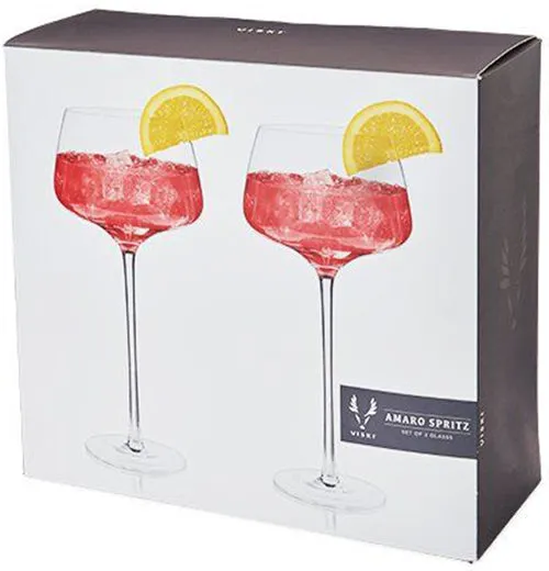 "Raye Angled Crystal Amaro" Spritz Glasses (Set of 2)