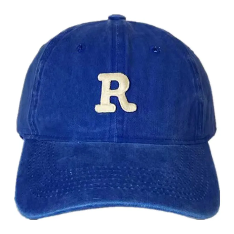 R Letter Kpop Style Women Cap Teens Washed Cotton Baseball Cap Female Casual Outdoor Adjustable Streetwear Hats