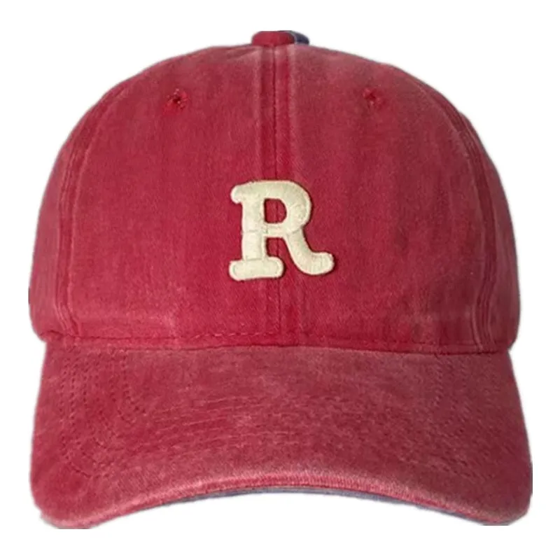 R Letter Kpop Style Women Cap Teens Washed Cotton Baseball Cap Female Casual Outdoor Adjustable Streetwear Hats