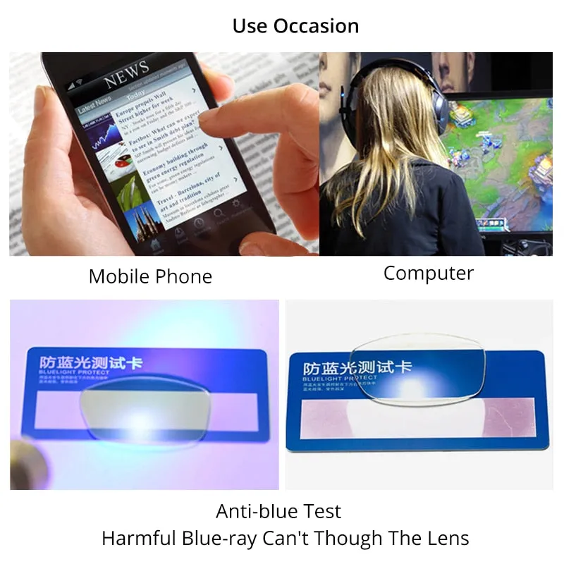 Ralferty Glasses Women Anti Blue Light Decorative Cat Eye Frame For F95721