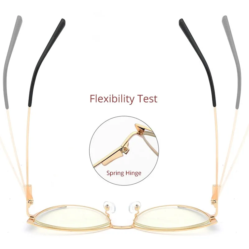 Ralferty Glasses Women Anti Blue Light Decorative Cat Eye Frame For F95721