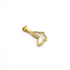 Real Gold GZVC Butterfly Pearl Pendant 0115-2KU P 1864