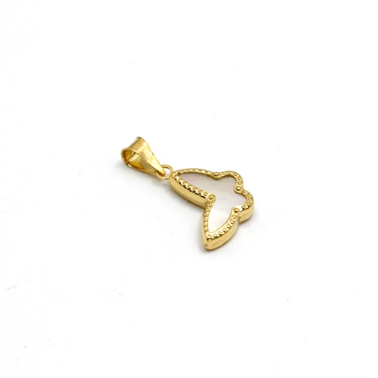 Real Gold GZVC Butterfly Pearl Pendant 0115-2KU P 1864