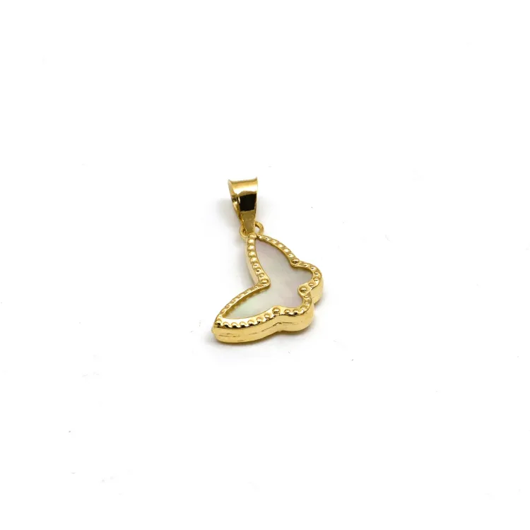 Real Gold GZVC Butterfly Pearl Pendant 0115-2KU P 1864