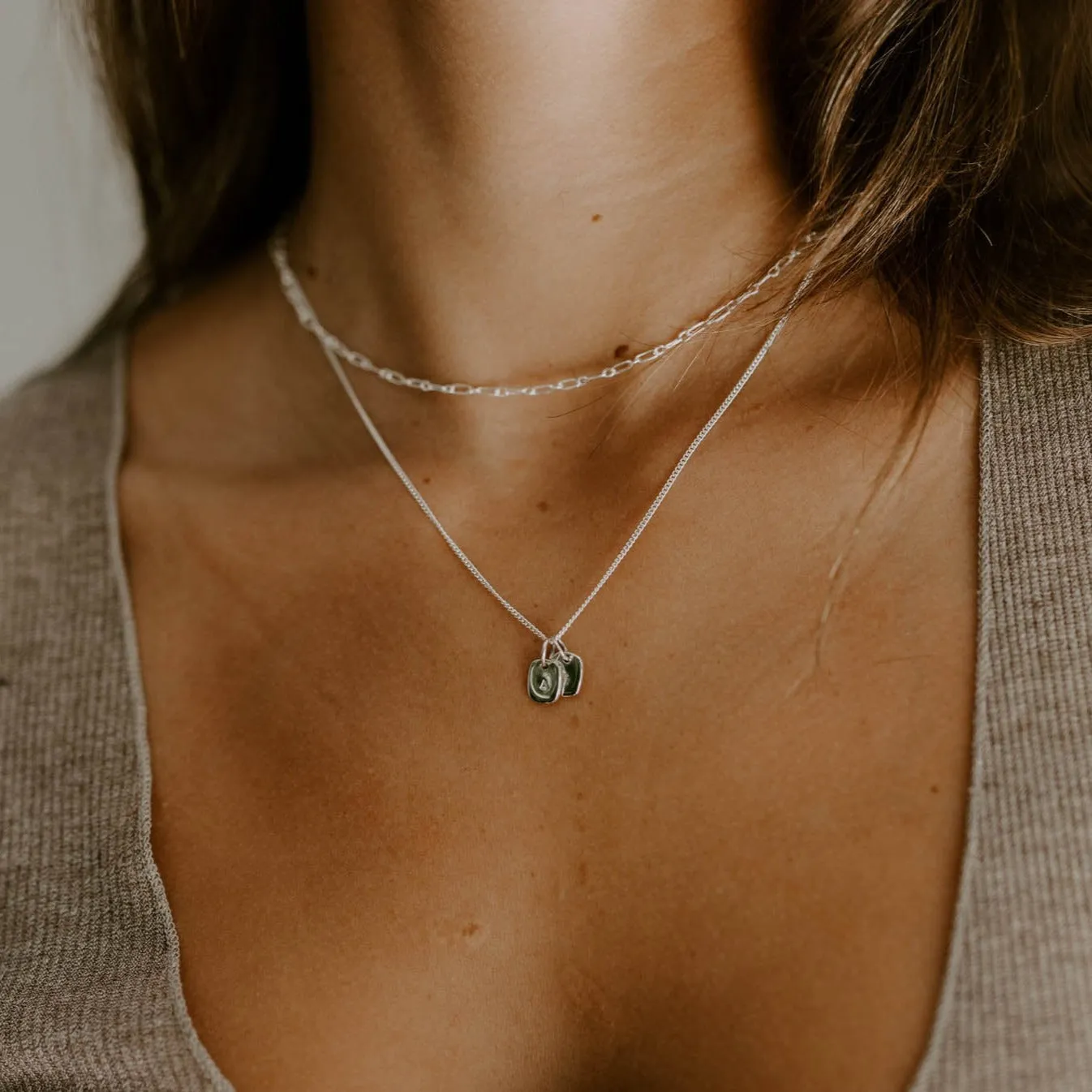Rectangular Pendant - Silver