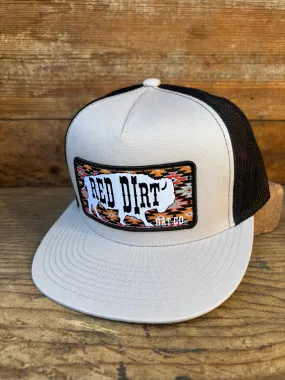 Red Dirt Hat Co. Silver Great White Buffalo 5 Panel Snapback Hat RDHC-96