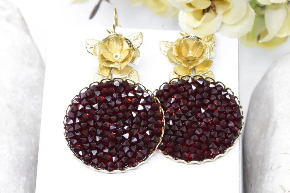 RED GARNET EARRINGS